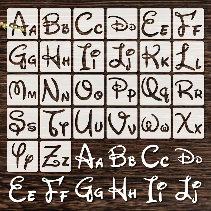 Photography Font - 26-teiliges 2,95 x 2,95 Zoll großes