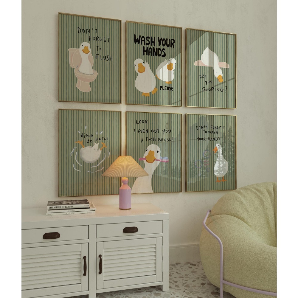 Rahmenlose Badezimmer-Wandkuns – Photography Duck Bewertung und Preis