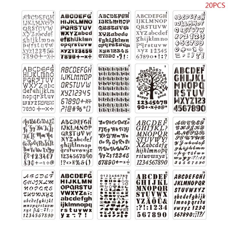 20 teile/satz Buchstaben Alpha – Photography Font Bewertung und Preis